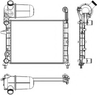 JDEUS  Radiador refrigeracion del motor FIAT Tempra 1.6 i.e.